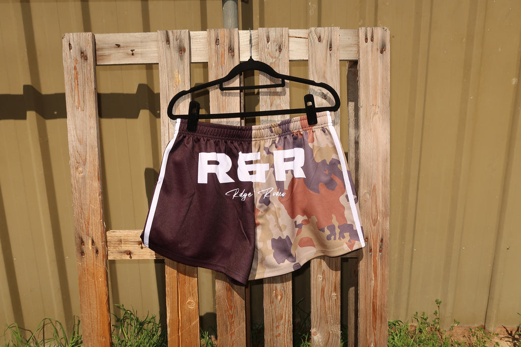 Footy Shorts/Zip Pockets - Camo