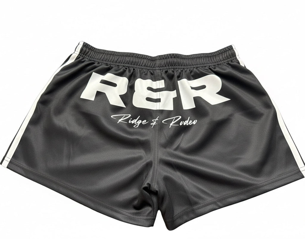 Footy Shorts/Zip Pockets - Signature Black