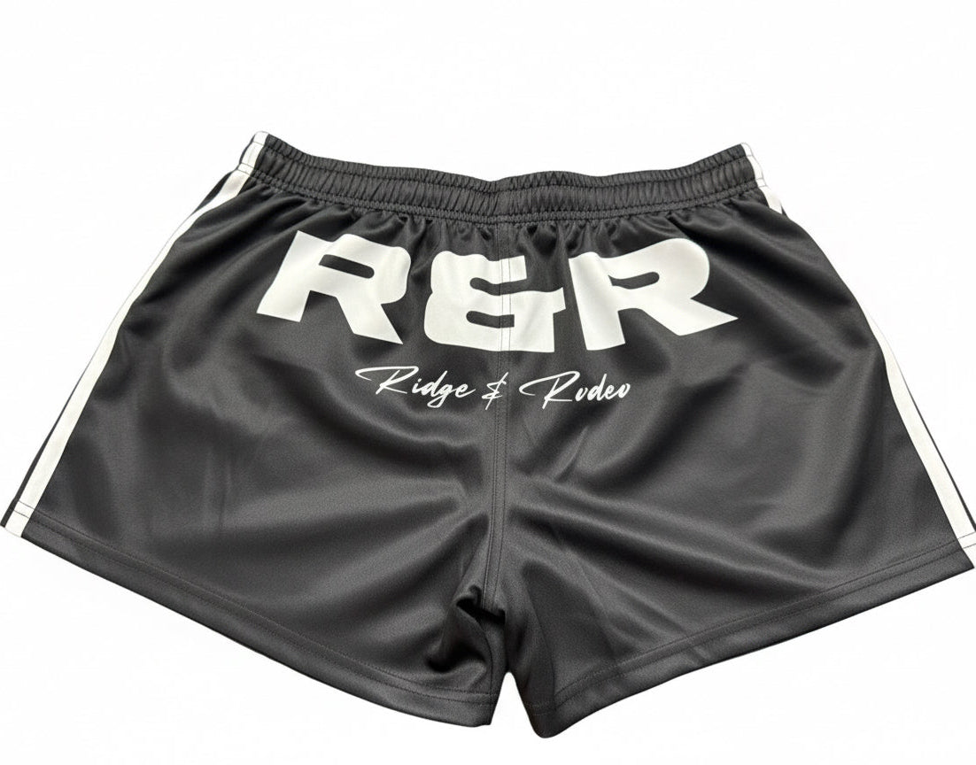 Footy Shorts/Zip Pockets - Signature Black