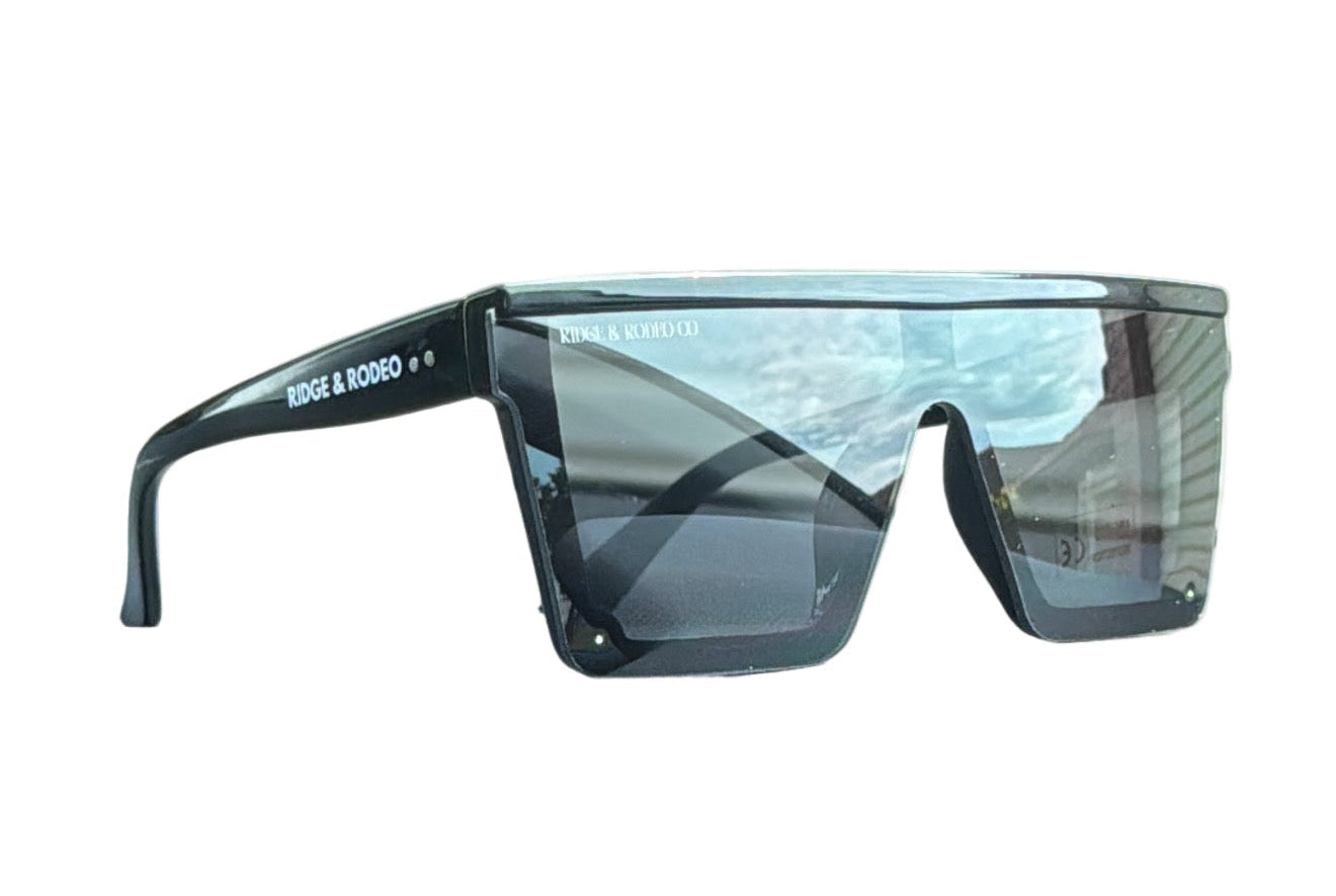 Sunglasses - Black with white writing - UV400