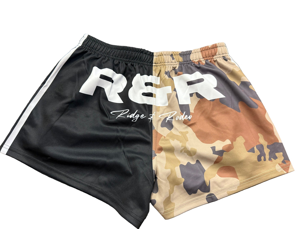 Footy Shorts/Zip Pockets - Camo